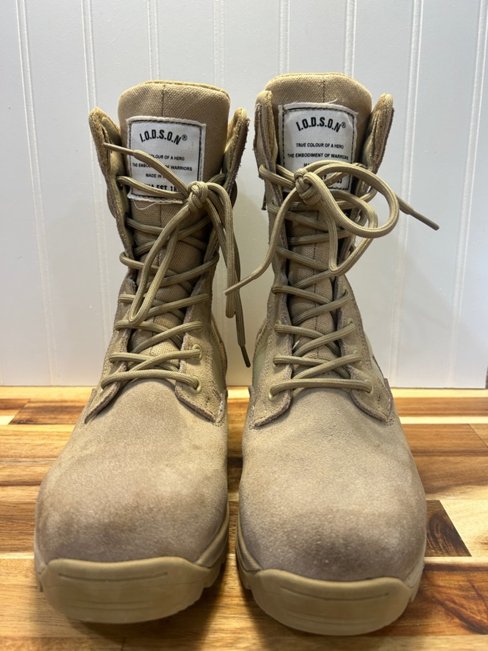 Men's Tan Tactical Suede Boots